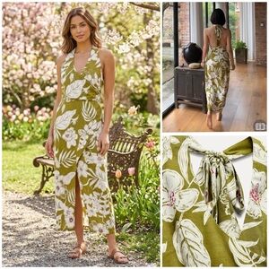 ZARA ~ Linen Blend Floral Print Dress